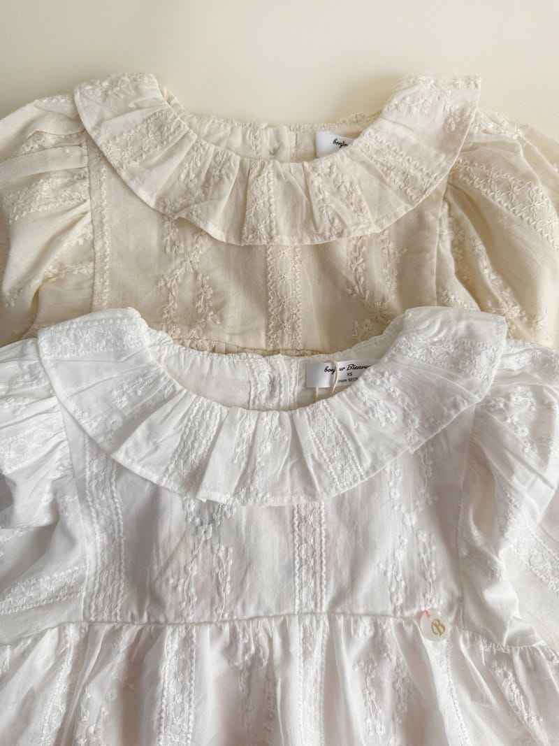 Bienvenu - Korean Children Fashion - #fashionkids - Empire Jacquard Blouse - 5