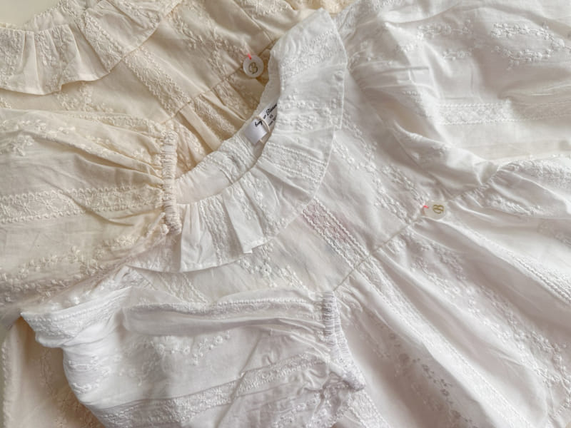 Bienvenu - Korean Children Fashion - #kidsshorts - Empire Jacquard Blouse - 6