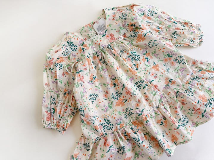 Bienvenu - Korean Children Fashion - #littlefashionista - Garden Puff One-Piece  - 5