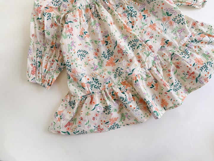 Bienvenu - Korean Children Fashion - #magicofchildhood - Garden Puff One-Piece  - 6