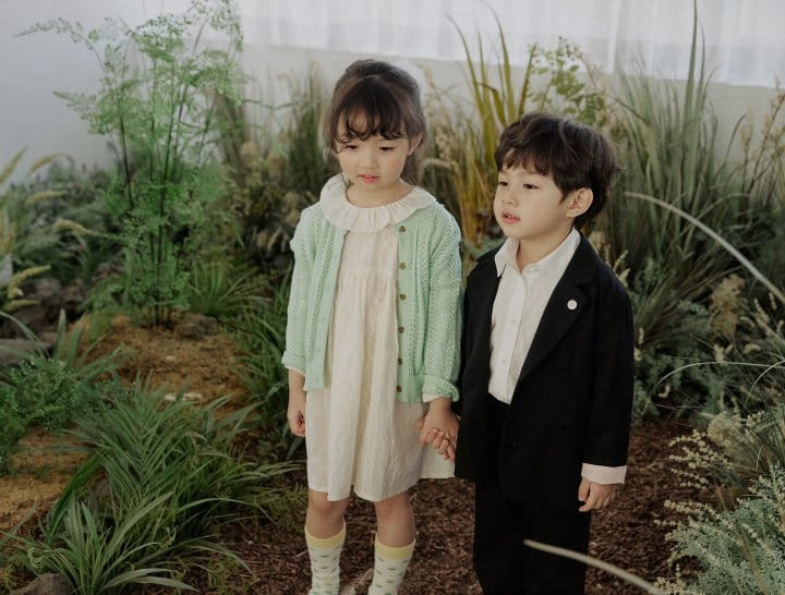 Bienvenu - Korean Children Fashion - #toddlerclothing - Frill Empire Jacquard One-Piece - 7