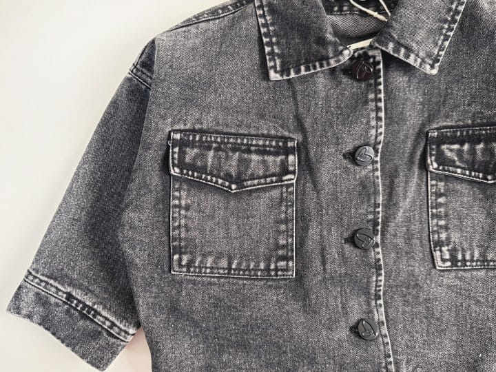 Bienvenu - Korean Women Fashion - #womensfashion - Black Jeans Jacket - 4