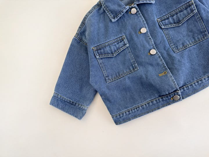 Bienvenu - Korean Women Fashion - #momslook - Blue Jeans Jacket - 4