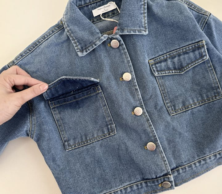 Bienvenu - Korean Women Fashion - #womensfashion - Blue Jeans Jacket - 8