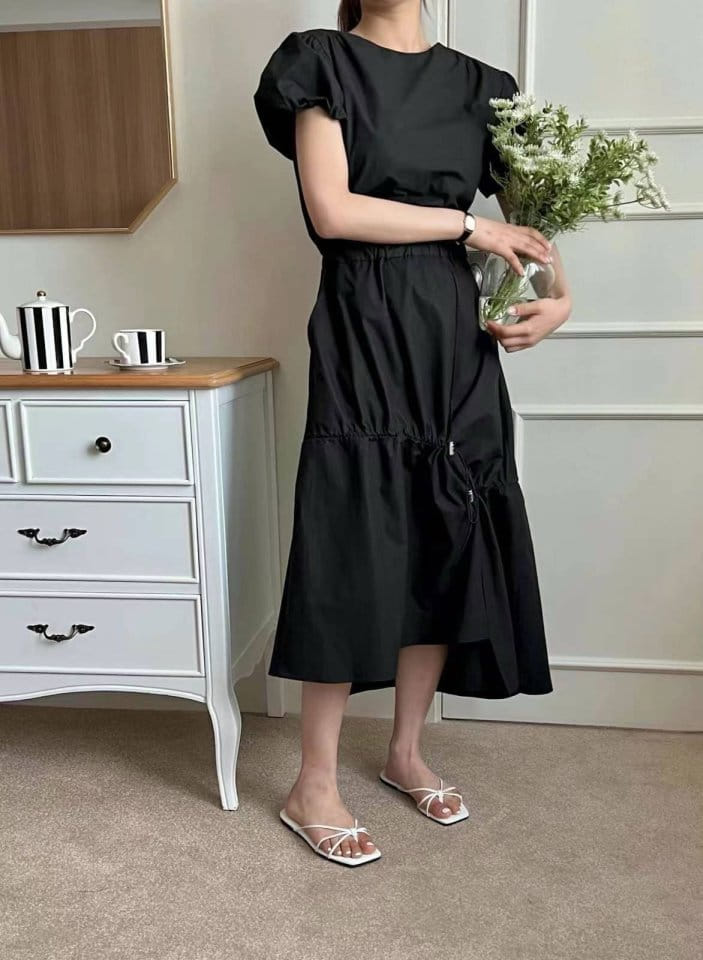 Binus - Korean Women Fashion - #momslook - Back Slit One-Piece - 11