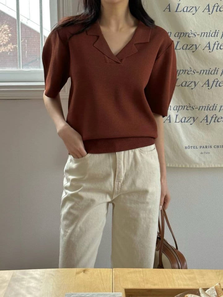 Binus - Korean Women Fashion - #momslook - Collar Knit - 8
