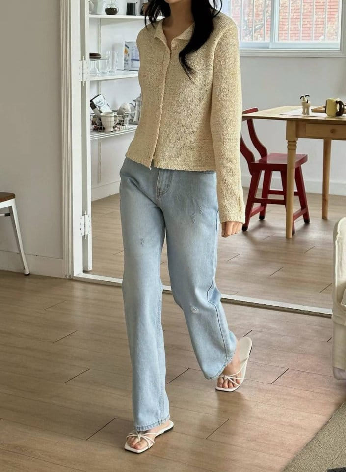 Binus - Korean Women Fashion - #momslook - Washing Denim Pants - 3