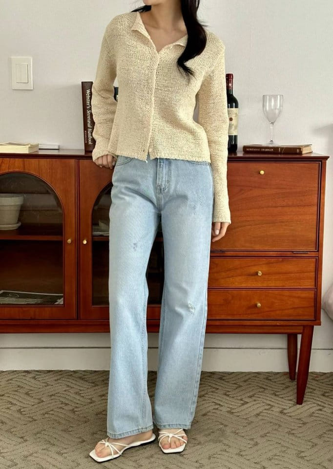 Binus - Korean Women Fashion - #momslook - Washing Denim Pants - 5
