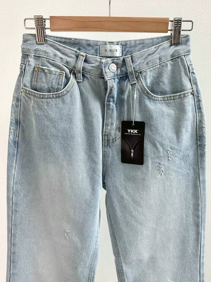 Binus - Korean Women Fashion - #momslook - Washing Denim Pants - 7