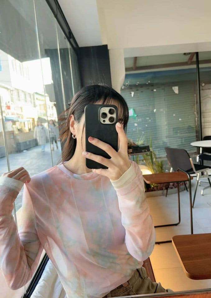 Binus - Korean Women Fashion - #momslook - Color Mesh Tee