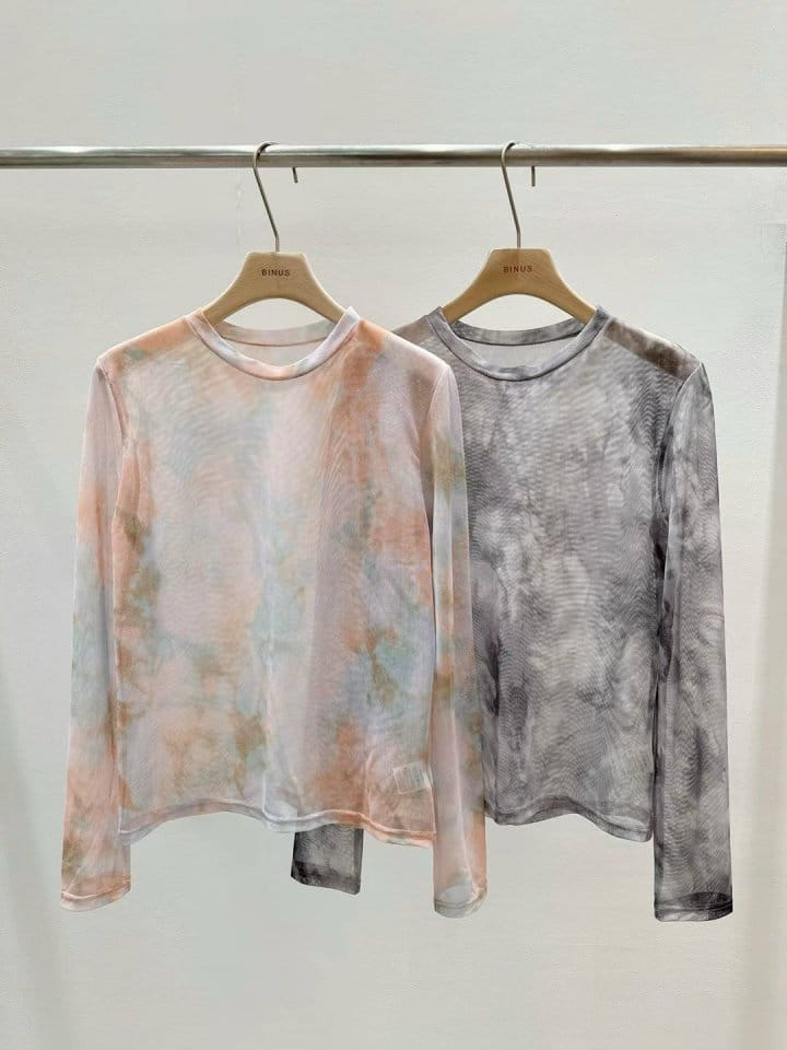 Binus - Korean Women Fashion - #momslook - Color Mesh Tee - 3