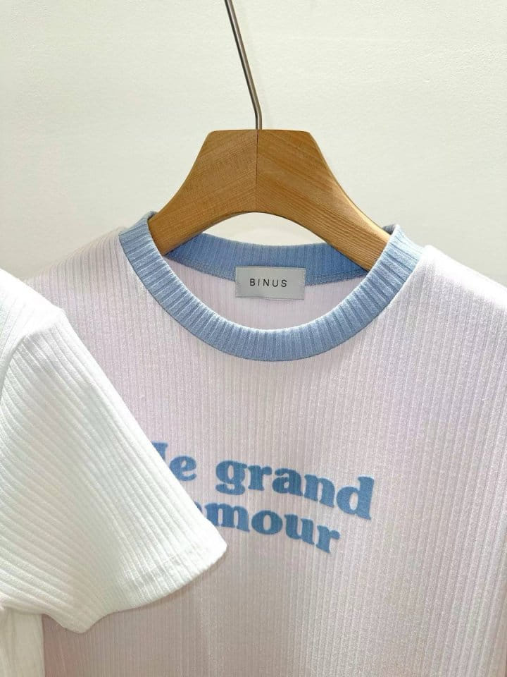 Binus - Korean Women Fashion - #momslook - Rib Color Tee - 6