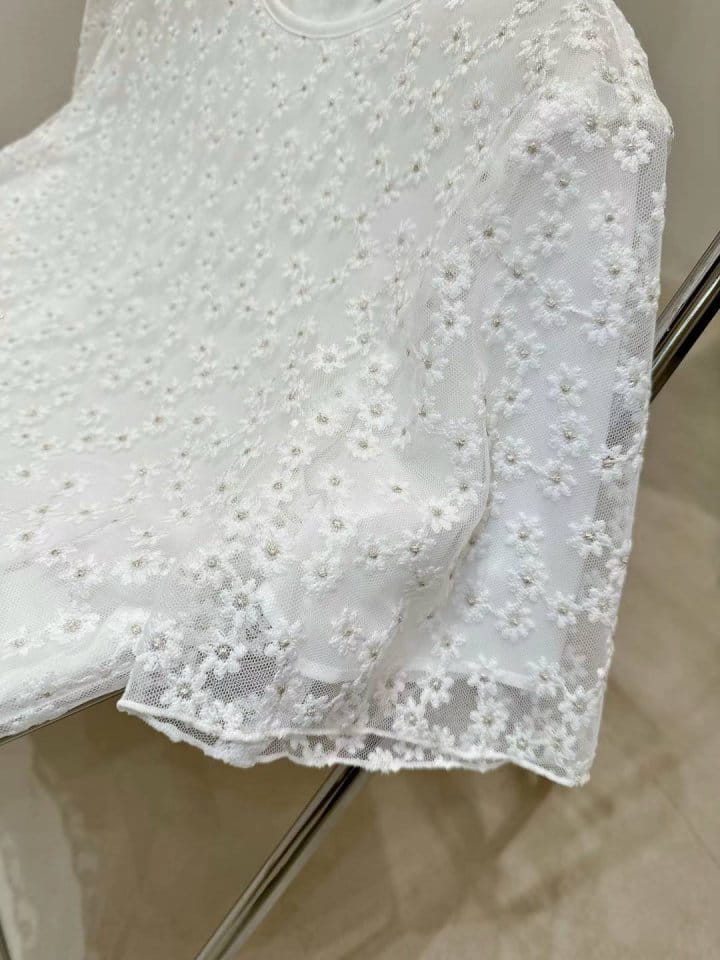 Binus - Korean Women Fashion - #momslook - Daisy Lace Top  - 6