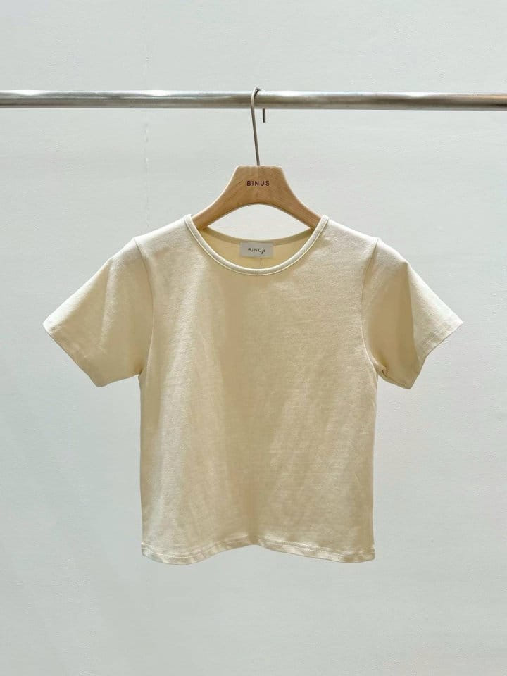 Binus - Korean Women Fashion - #momslook - Slim Basic Tee - 3