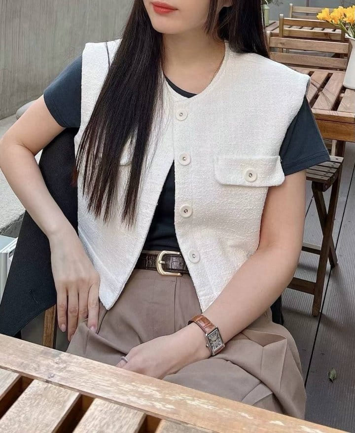 Binus - Korean Women Fashion - #momslook - Linen Vest - 7