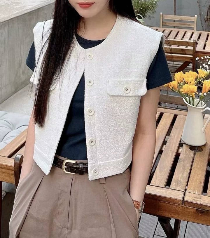 Binus - Korean Women Fashion - #momslook - Linen Vest - 8