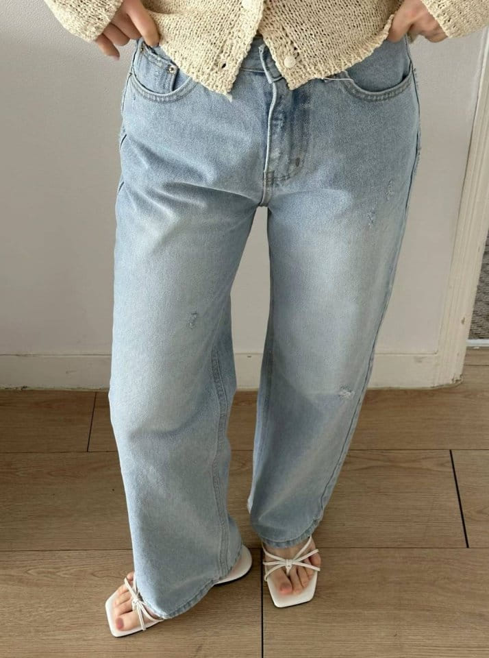 Binus - Korean Women Fashion - #womensfashion - Washing Denim Pants - 2