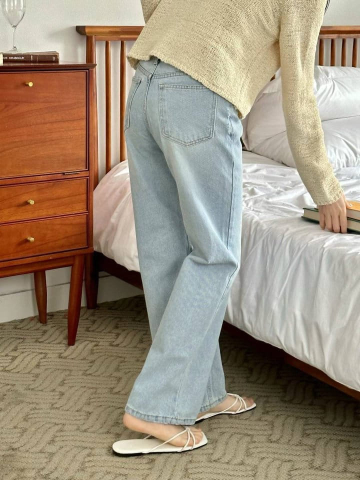 Binus - Korean Women Fashion - #momslook - Washing Denim Pants - 4