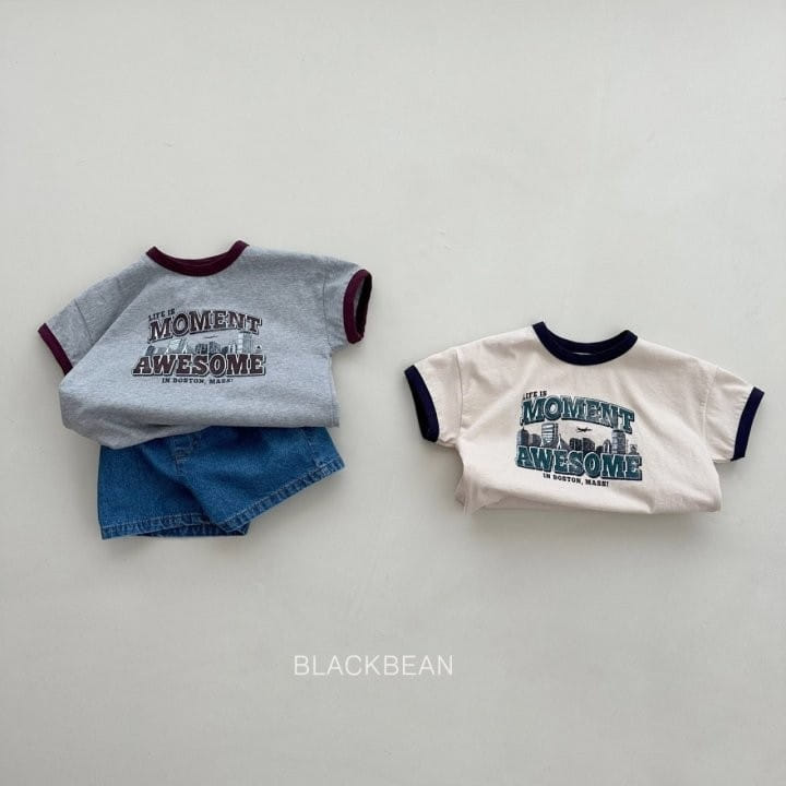 Black Bean - Korean Children Fashion - #childofig - City Piping Tee - 2