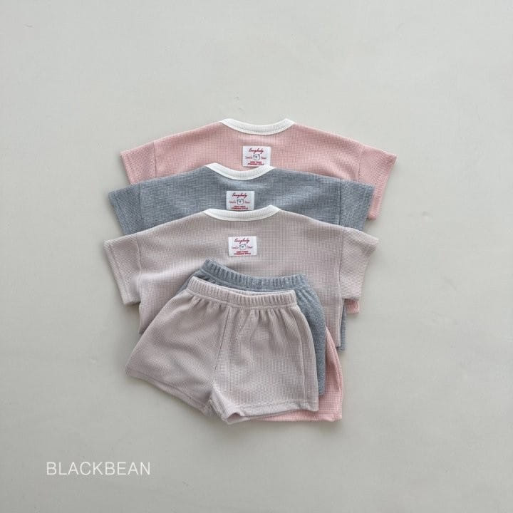 Black Bean - Korean Children Fashion - #childrensboutique - Waffle Top Bottom Set