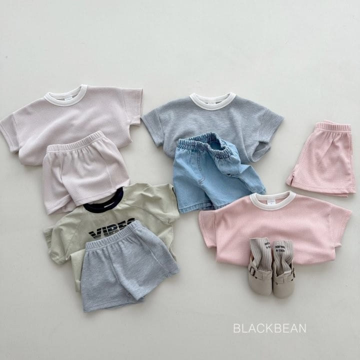 Black Bean - Korean Children Fashion - #magicofchildhood - Waffle Top Bottom Set - 10