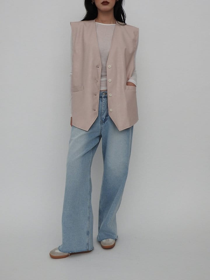 Black Fuchsia - Korean Women Fashion - #momslook - L Big Vest - 2