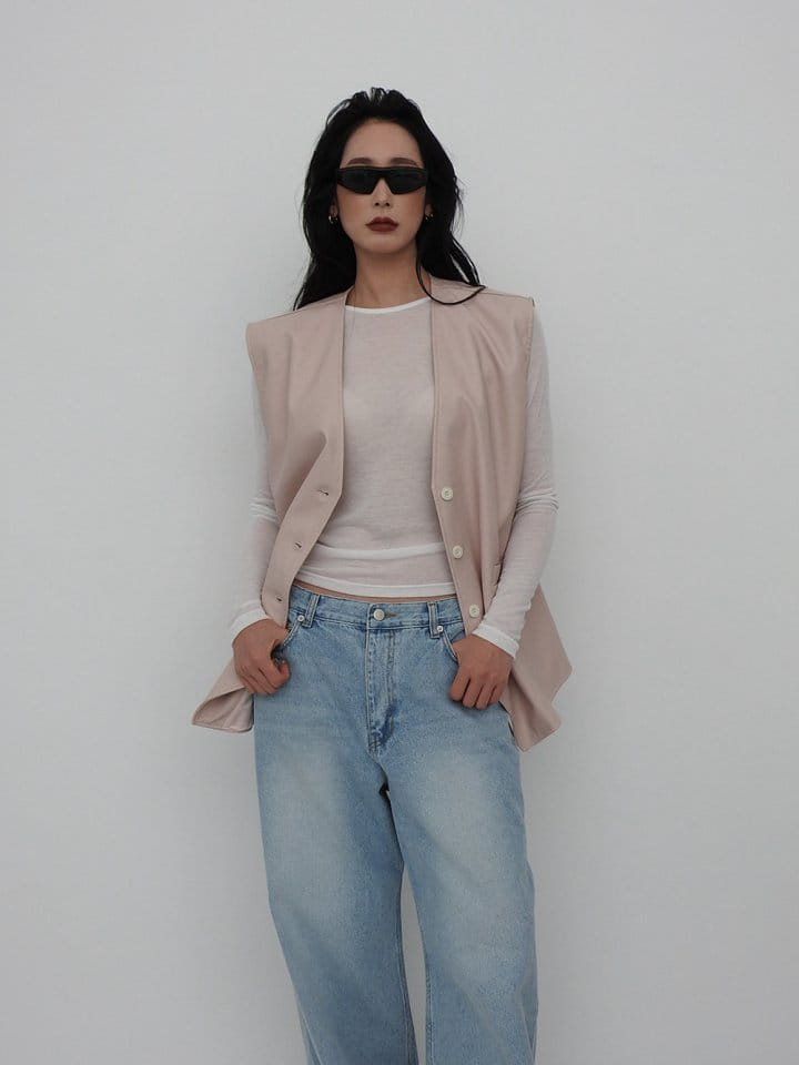 Black Fuchsia - Korean Women Fashion - #womensfashion - L Big Vest - 4