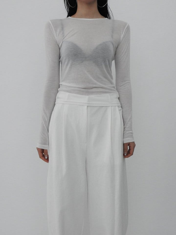 Black Fuchsia - Korean Women Fashion - #momslook - Layered See Through Tee