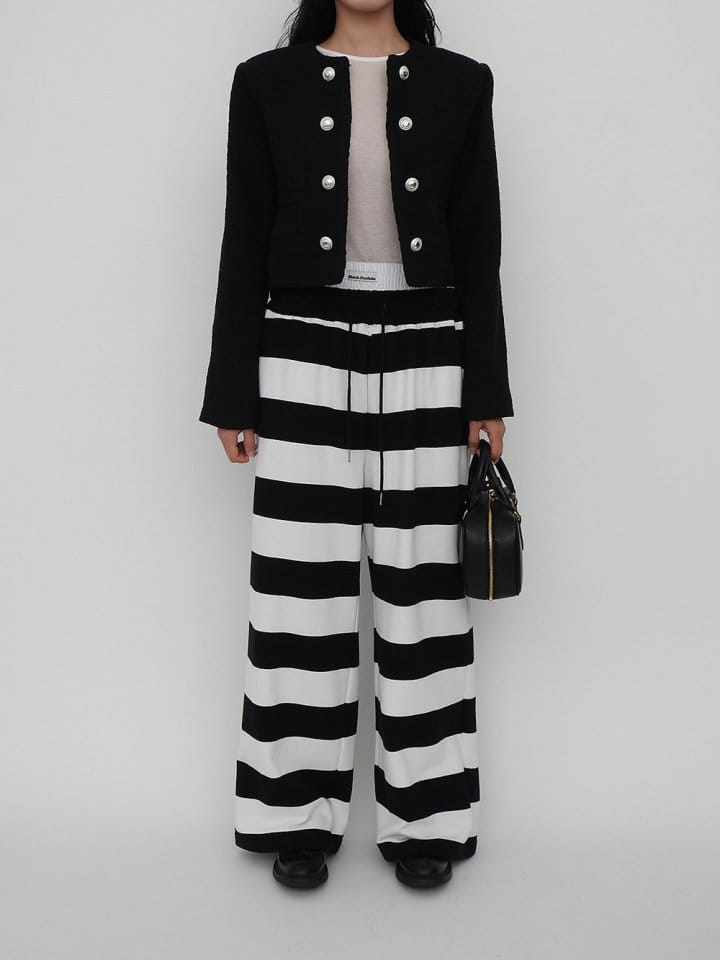Black Fuchsia - Korean Women Fashion - #momslook - Double Obi Training Pants - 5