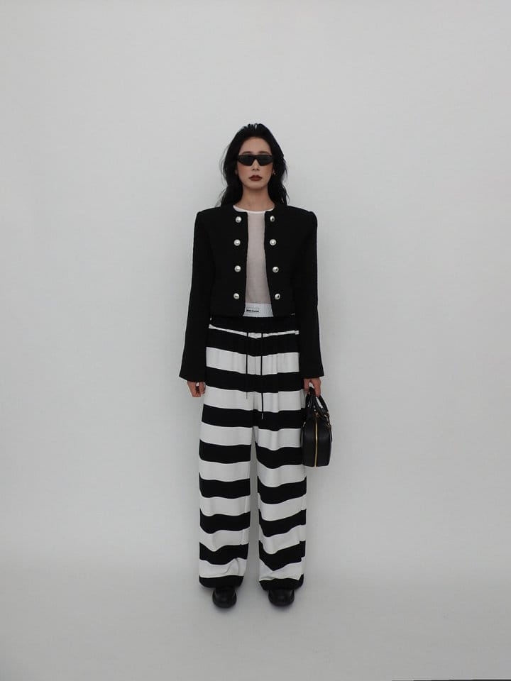 Black Fuchsia - Korean Women Fashion - #thelittlethings - Double Tweed Jacket - 4
