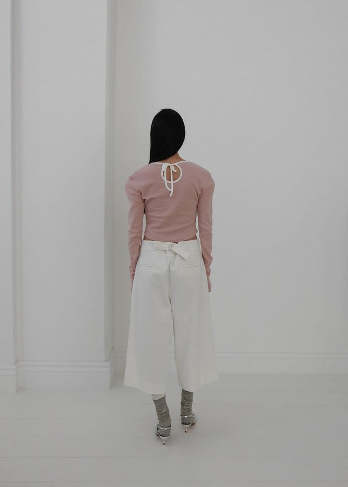Black Fuchsia - Korean Women Fashion - #restrostyle - Eyelet Piping Tee - 3