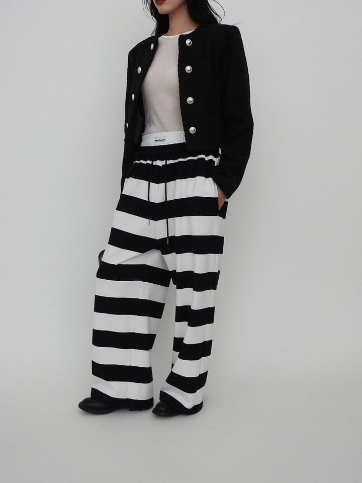 Black Fuchsia - Korean Women Fashion - #thatsdarling - Double Obi Training Pants - 4