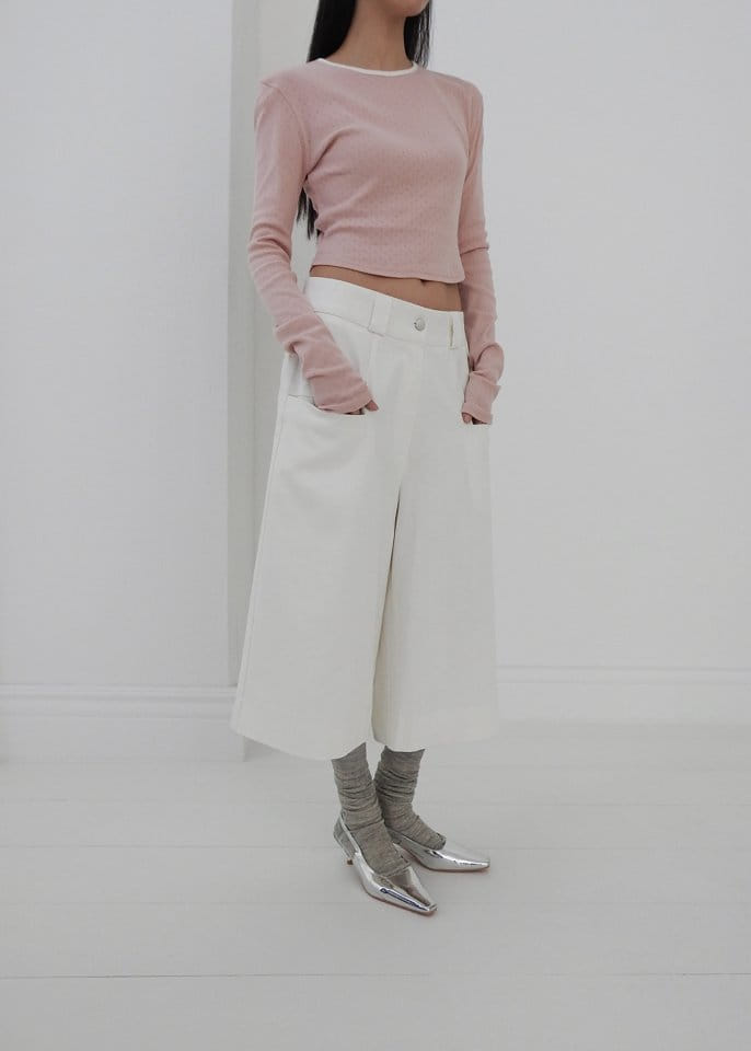 Black Fuchsia - Korean Women Fashion - #thelittlethings - Eyelet Piping Tee - 7