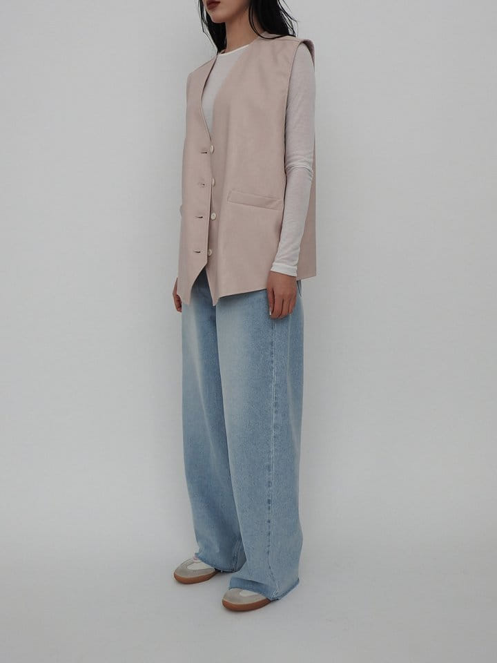 Black Fuchsia - Korean Women Fashion - #womensfashion - L Big Vest - 3