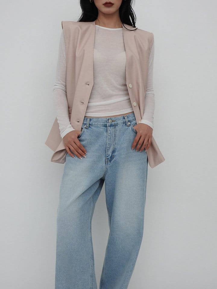 Black Fuchsia - Korean Women Fashion - #womensfashion - L Big Vest - 5