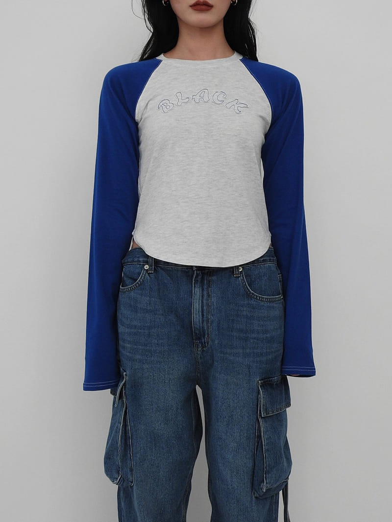Black Fuchsia - Korean Women Fashion - #womensfashion - Black Raglan Tee - 8