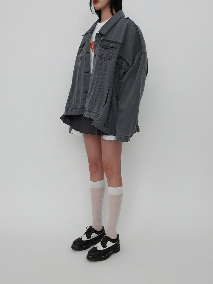 Black Fuchsia - Korean Women Fashion - #womensfashion - 4 Pocket Denim Jacket - 7