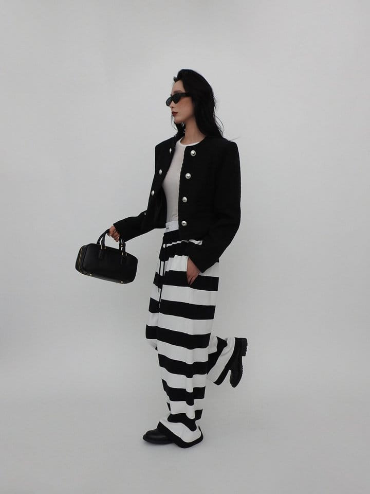 Black Fuchsia - Korean Women Fashion - #womensfashion - Double Tweed Jacket - 5