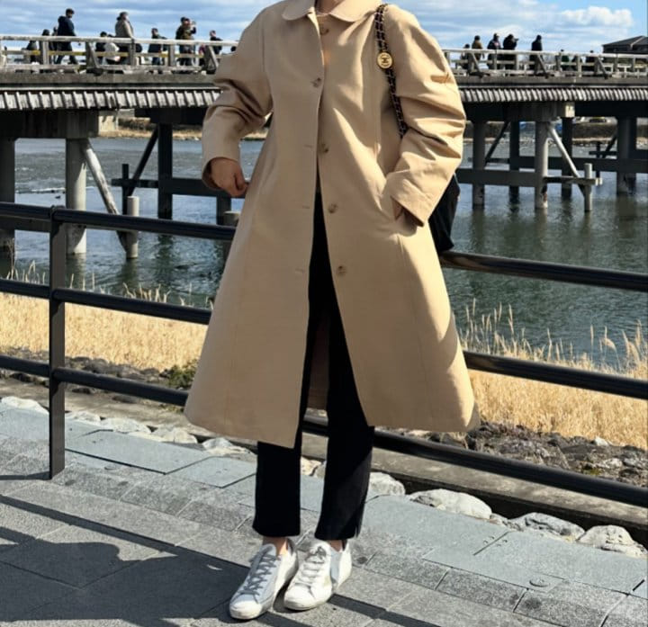 Bloom - Korean Women Fashion - #momslook - Round Collar Trench Coat