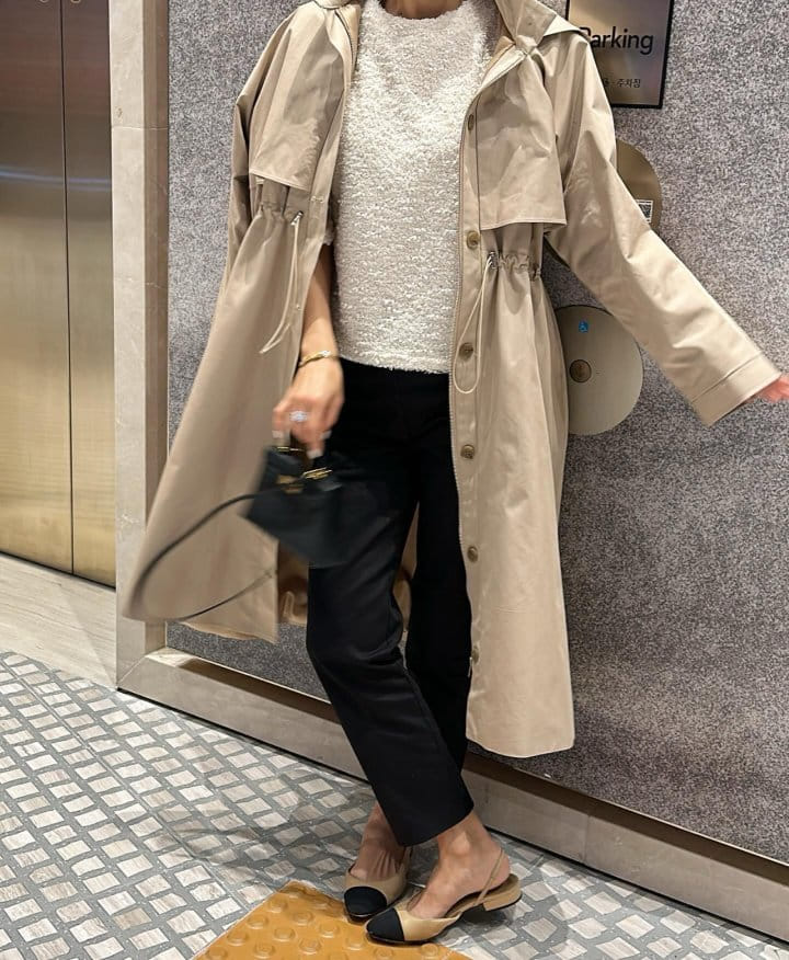 Bloom - Korean Women Fashion - #thatsdarling - Hoody String Safari Coat - 8