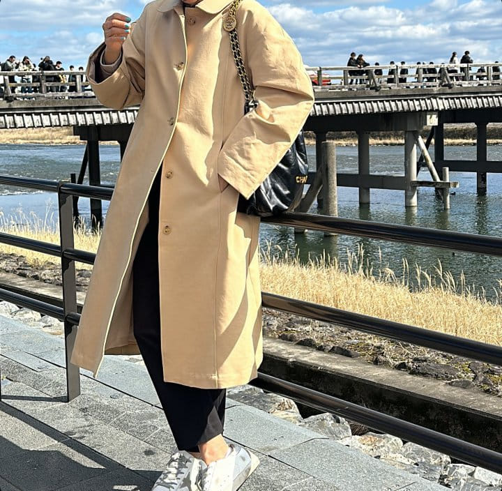 Bloom - Korean Women Fashion - #vintageinspired - Round Collar Trench Coat - 4