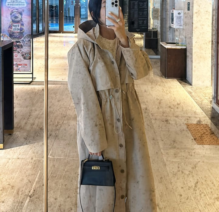 Bloom - Korean Women Fashion - #vintagekidsstyle - Hoody String Safari Coat - 3