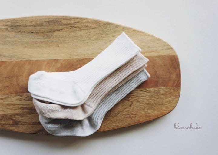 Bloombebe - Korean Baby Fashion - #babylifestyle - Simple Rib Knee Socks Set - 3