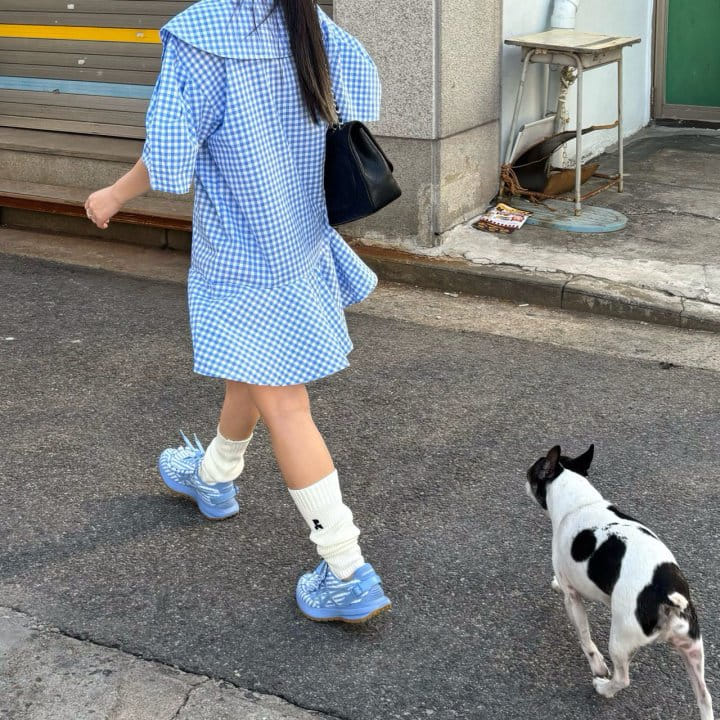 Bobo j - Korean Children Fashion - #childofig - MOM Collar Check One-Piece - 9