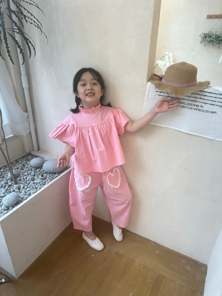 Bobo j - Korean Children Fashion - #designkidswear - Heart Pocket Pants - 5