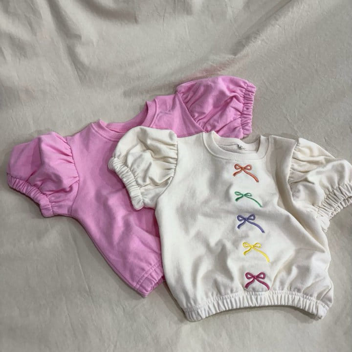 Bobo j - Korean Children Fashion - #littlefashionista - 5 Ribbon Puff Tee  - 2