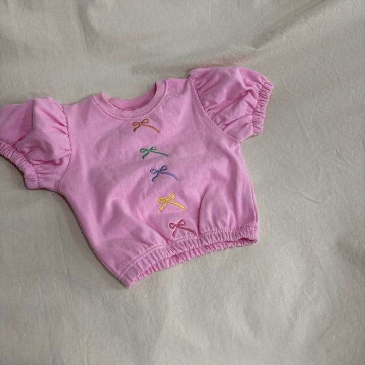 Bobo j - Korean Children Fashion - #prettylittlegirls - 5 Ribbon Puff Tee  - 5