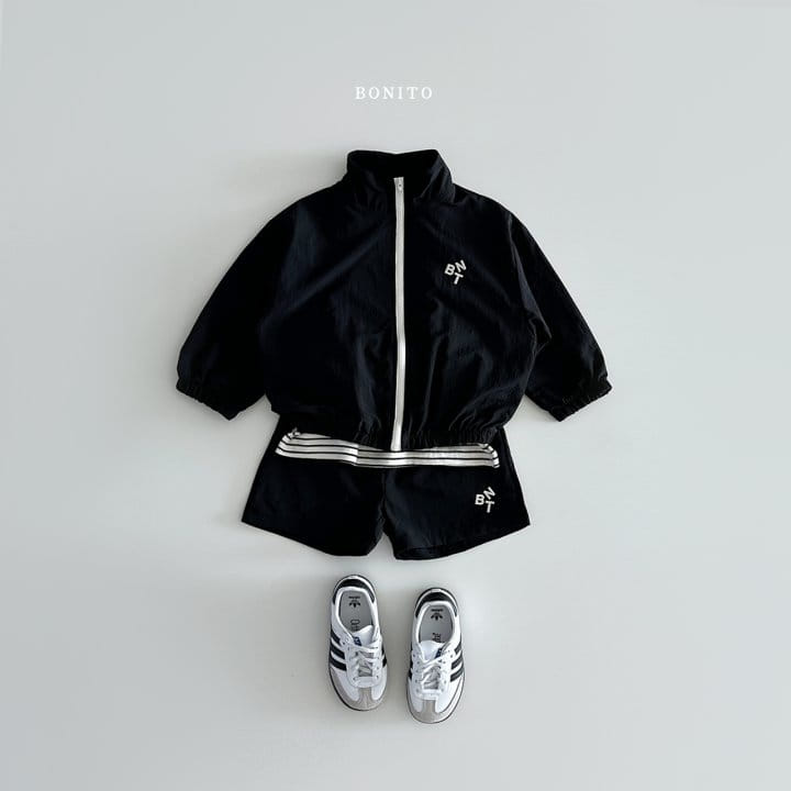 Bonito - Korean Children Fashion - #Kfashion4kids - Crunch Zip Up Top Bottom Set - 9
