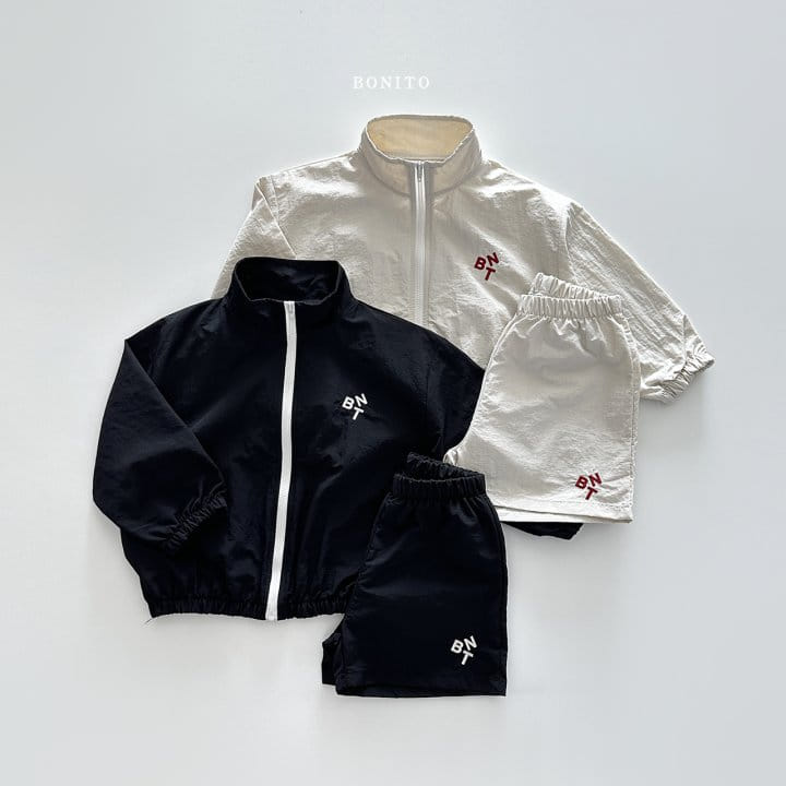Bonito - Korean Children Fashion - #childofig - Crunch Zip Up Top Bottom Set