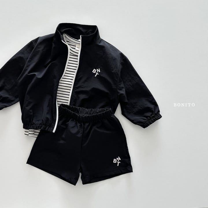 Bonito - Korean Children Fashion - #fashionkids - Crunch Zip Up Top Bottom Set - 5